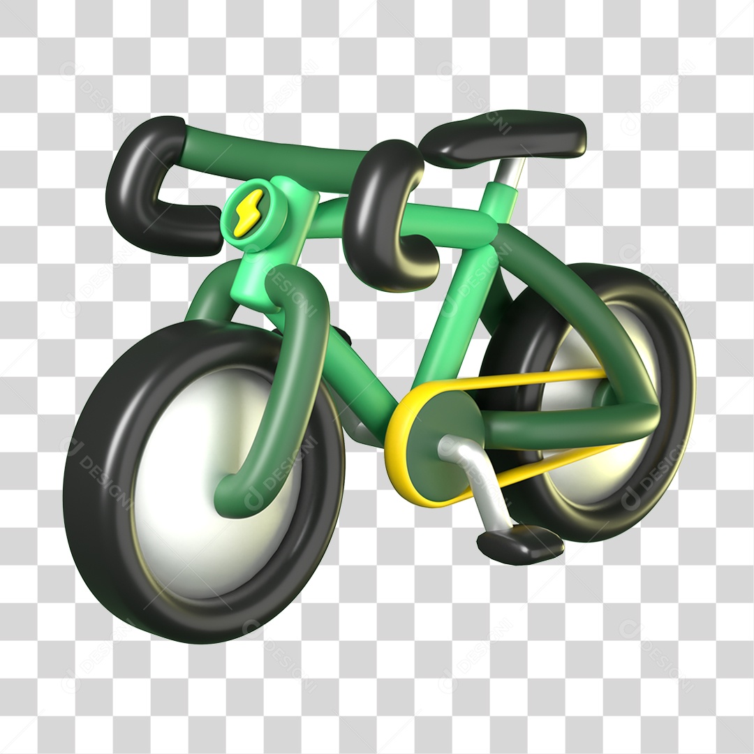 Elemento 3D bicicleta Ecologia e Meio Ambiente PNG Transparente