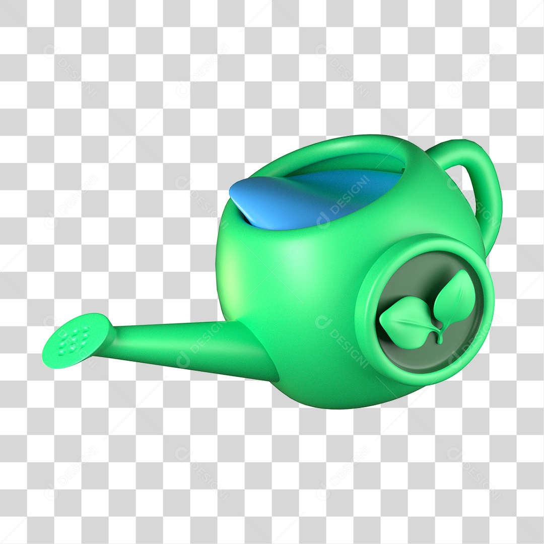 Elemento 3D Regador Ecologia e Meio Ambiente PNG Transparente