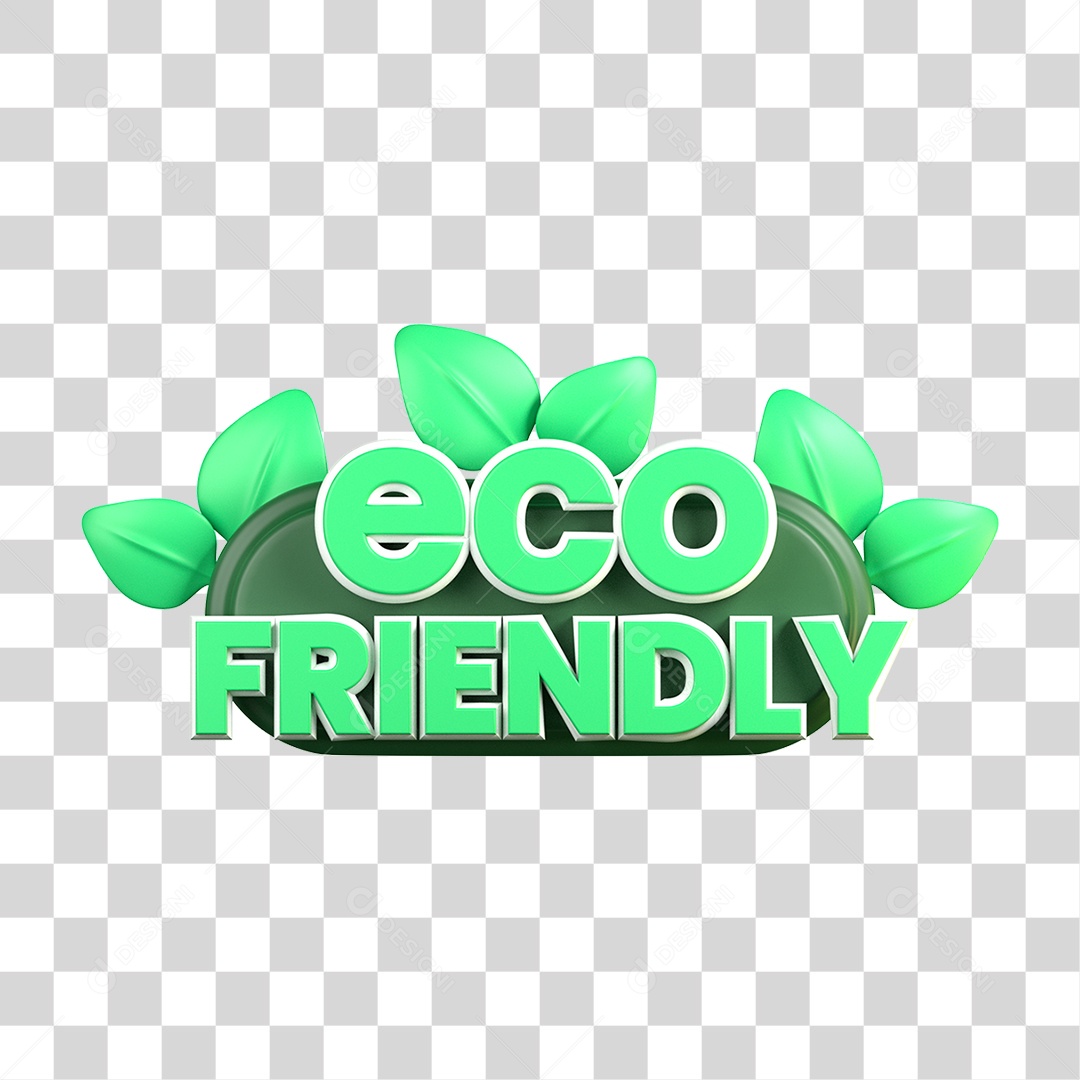Elemento 3D Eco Friendly Ecologia e Meio Ambiente PNG Transparente
