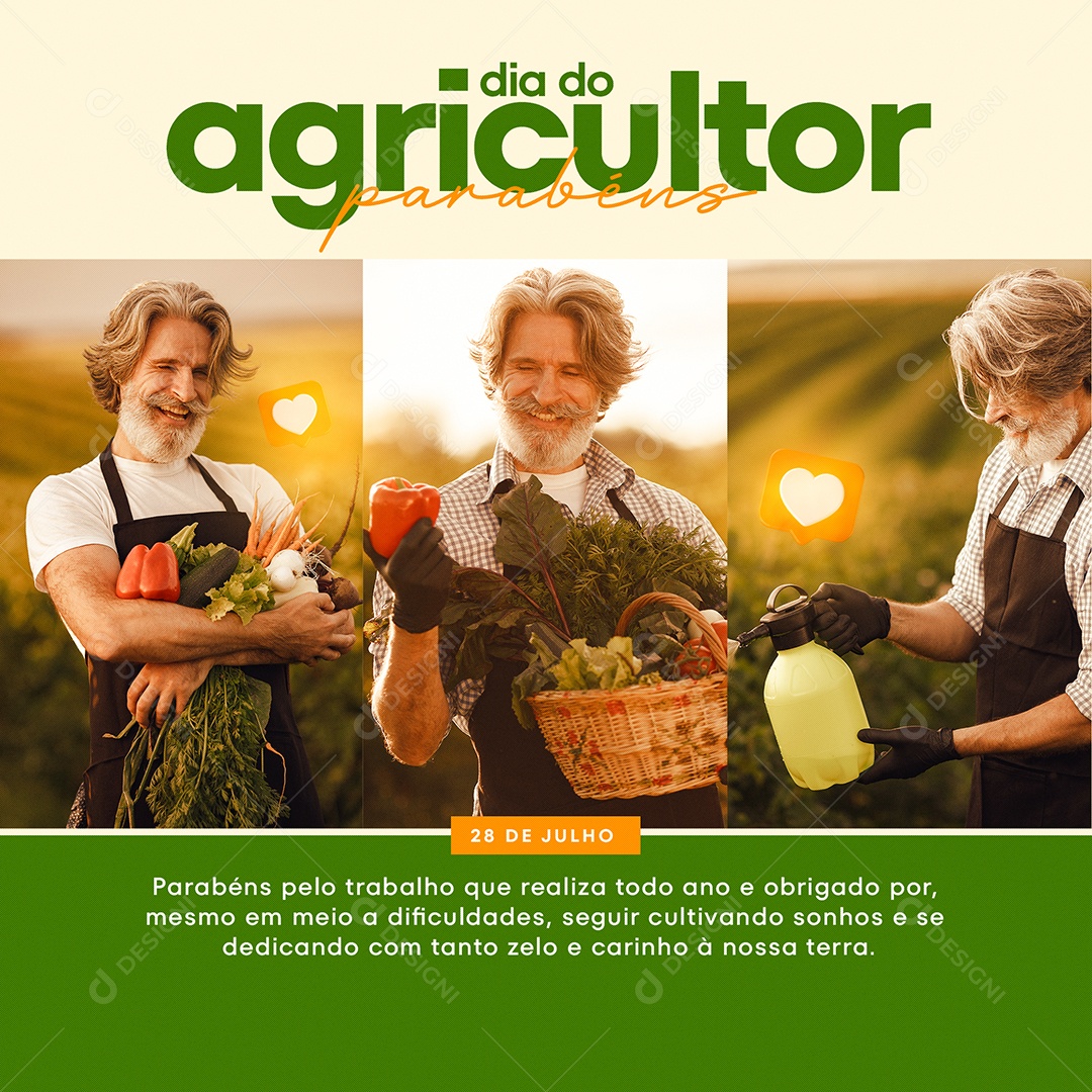 Dia Do Agricultor 28 De Julho Social Media PSD Editável