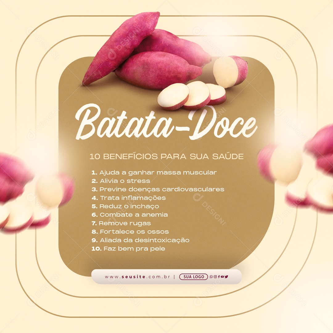 Batata-Doce Nutricionista Alimentação PSD Editável