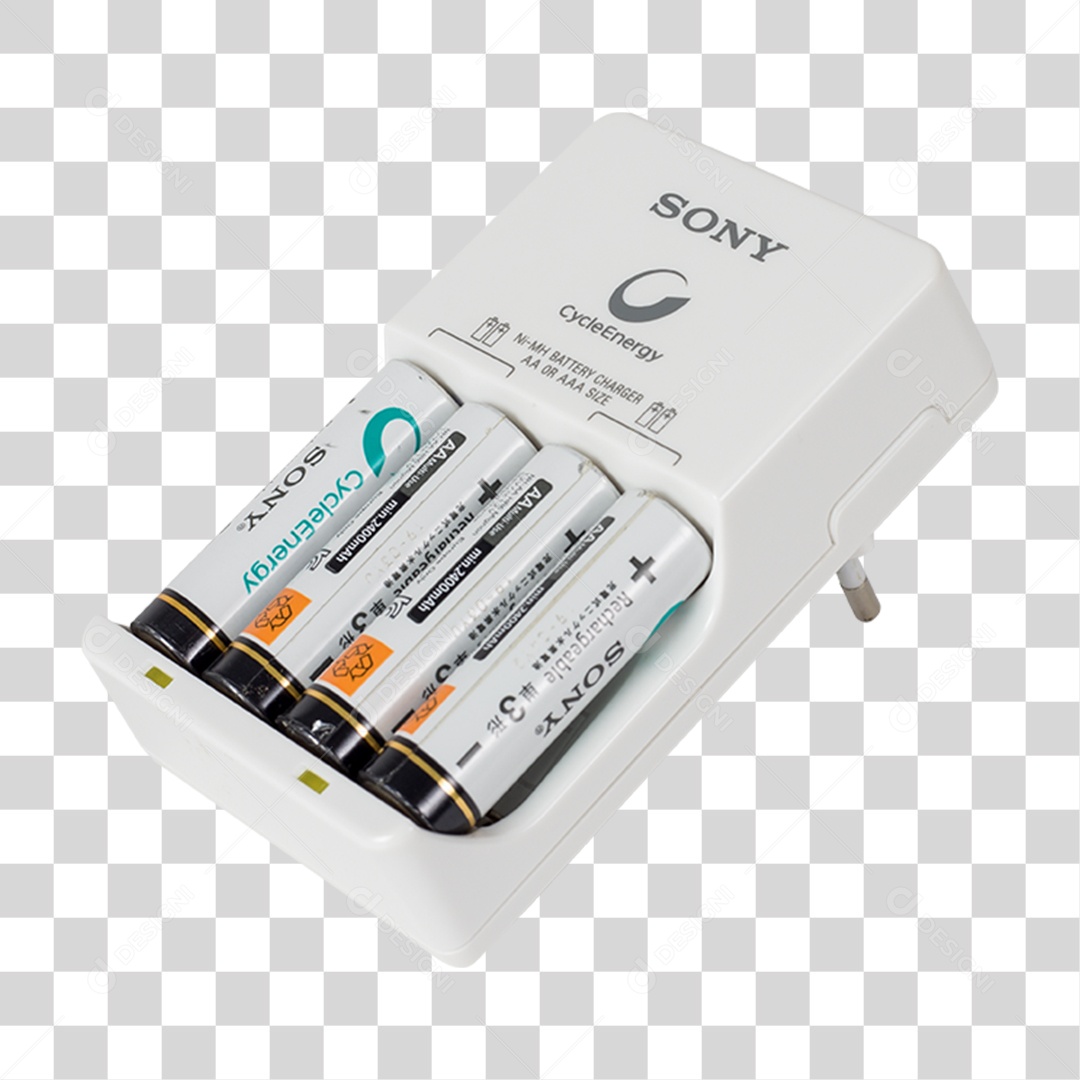 Carregador de Pilhas Recarregável sem fundo PNG Transparente