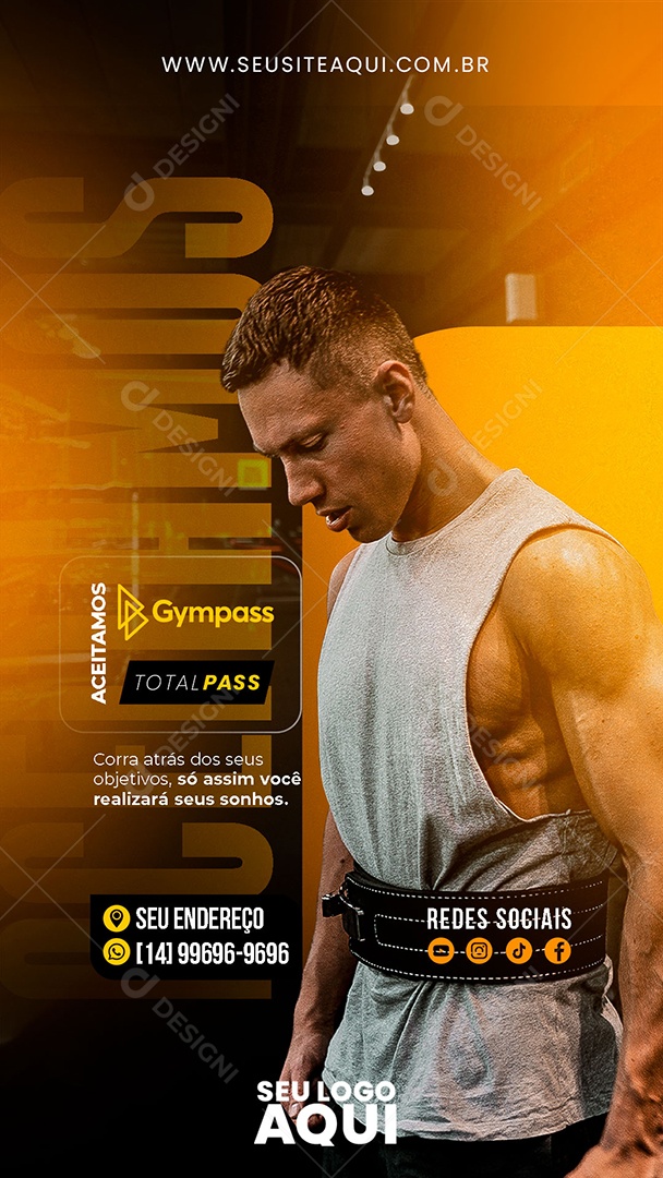 Story Academia Corra Atrás Dos Seus Objetivos Social Media PSD Editável