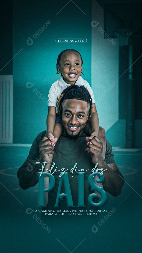 Social Media Story Feliz Dia Dos Pais Abre as Portas PSD Editável