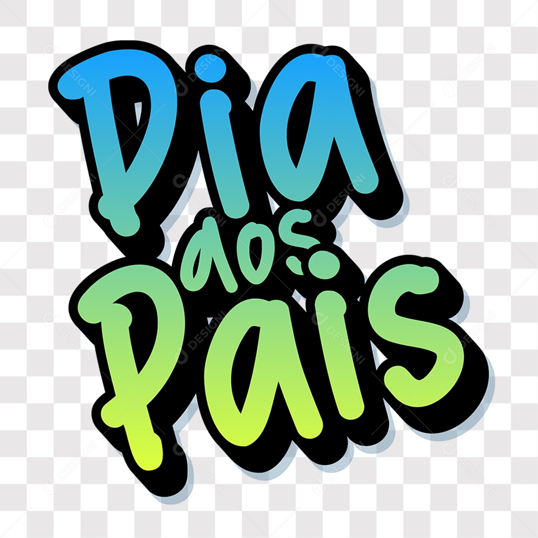 Lettering Dia Dos Pais EPS + PNG