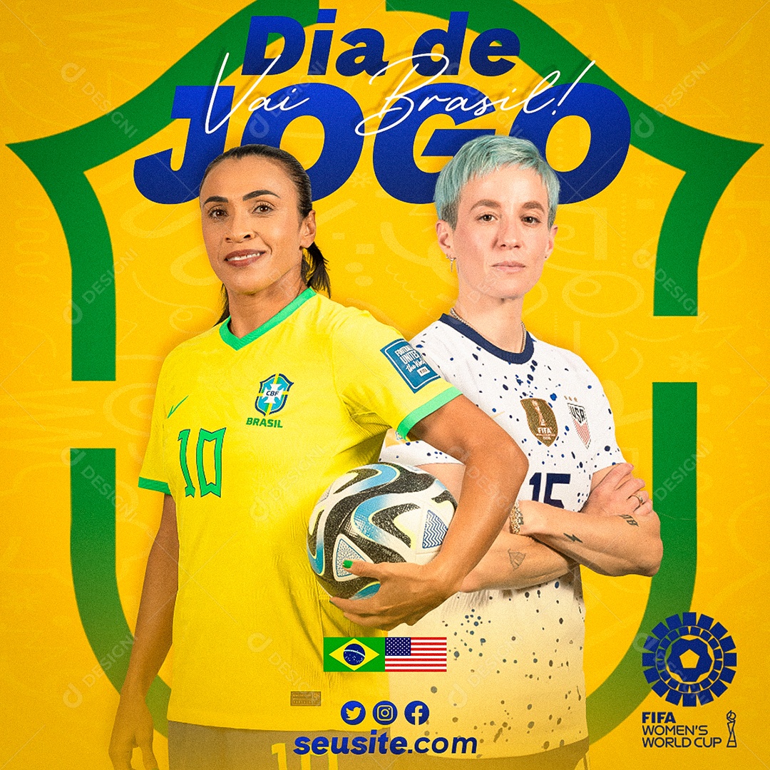 Dia de Jogo Copa Feminina PSD Editável