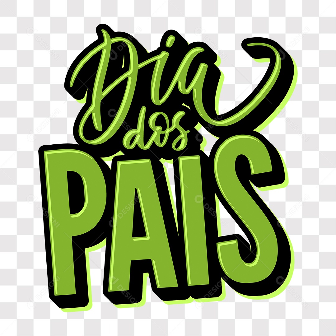 Lettering Dia Dos Pais EPS + PNG