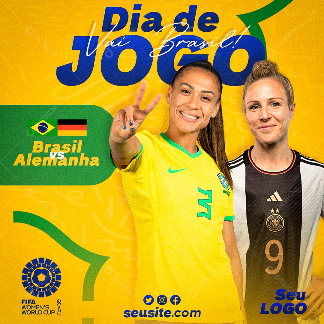 Dia do Jogo Copa Feminina PSD Editável