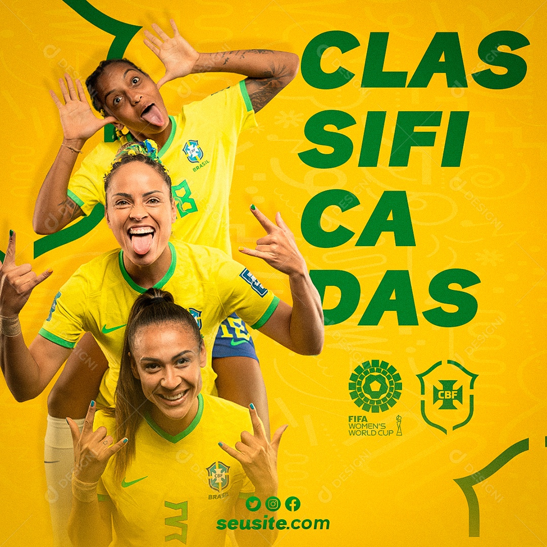 Classificadas Copa Feminina PSD Editável