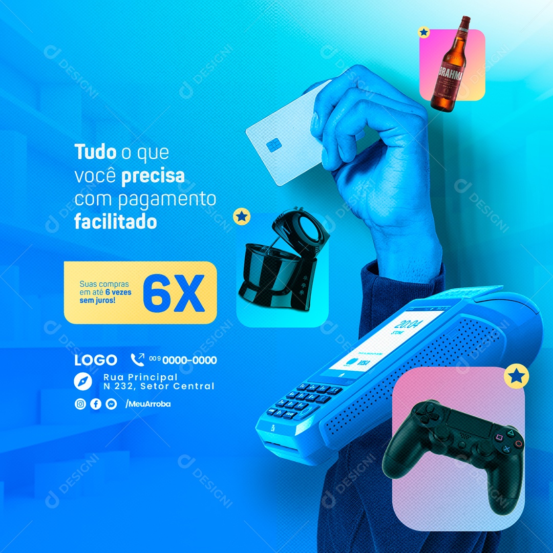 Agosto do Freguês Tudo O Que Você Precisa com Pagamento Facilitado Social Media PSD Editável