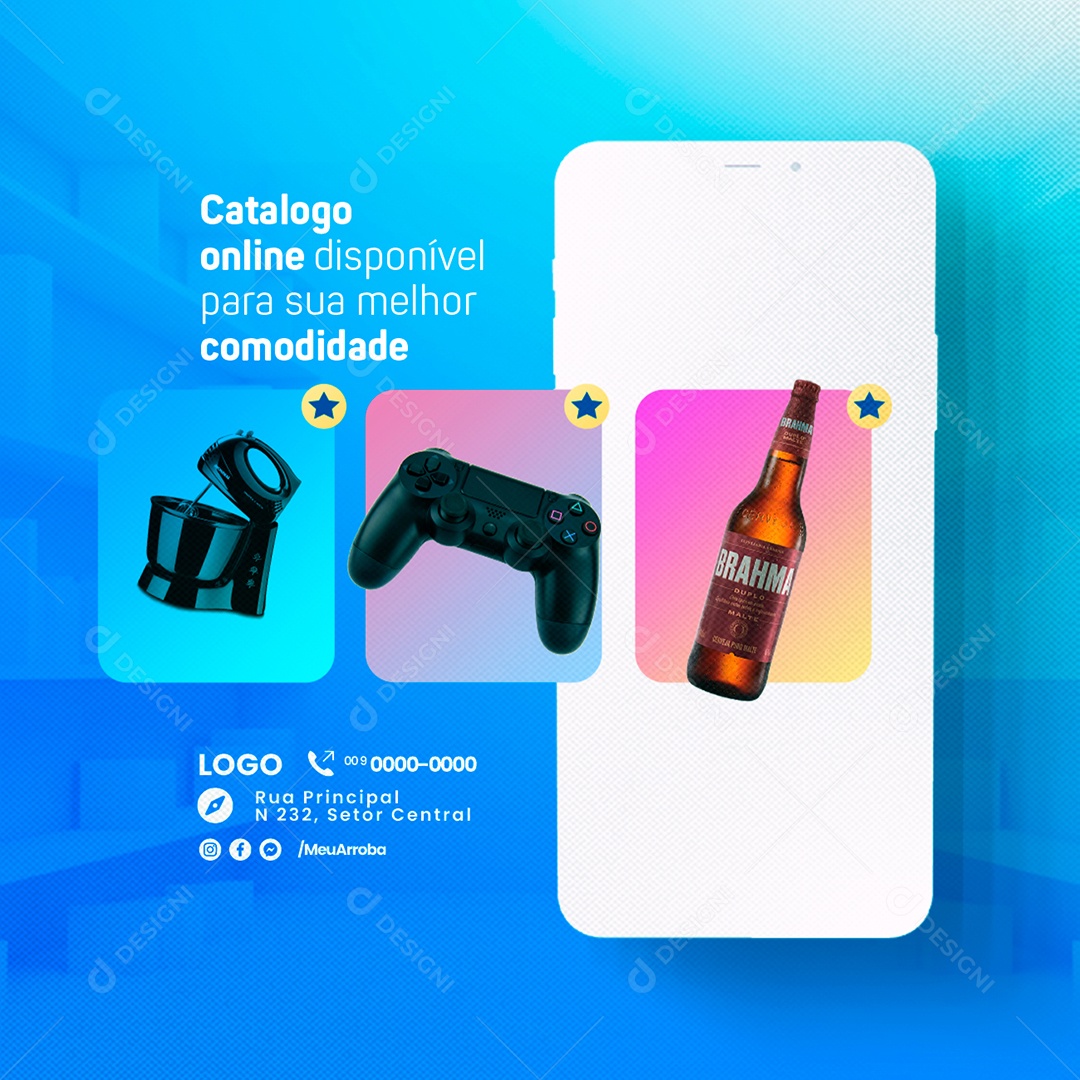 Agosto do Freguês Catalogo Online Disponível para Sua Melhor Comodidade Social Media PSD Editável