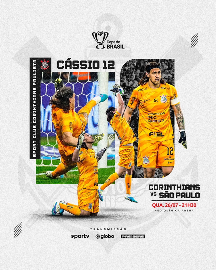 Copa do Brasil Jogador Goleiro Cássio Social Media PSD Editável