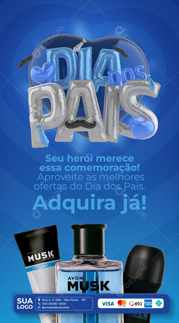 Story Dia Dos Pais Kit Musk Social Media PSD Editável