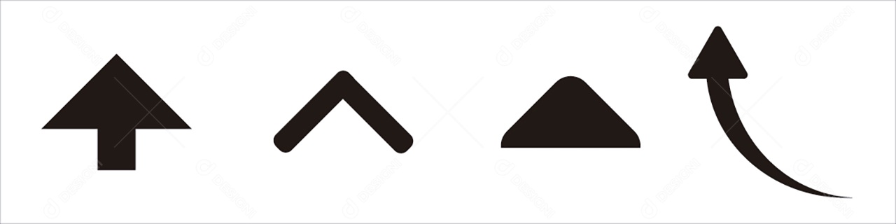 Conjunto de Setas para Cima Ilustração Vetor EPS