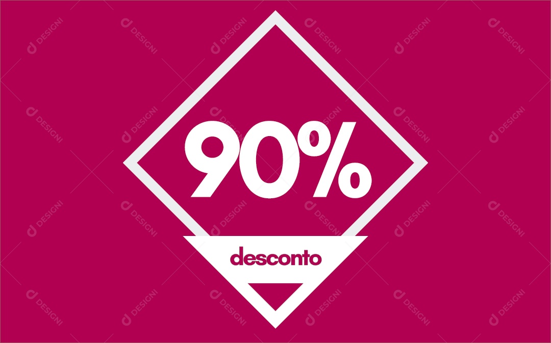 Ilustração 90% de Desconto Vetor EPS