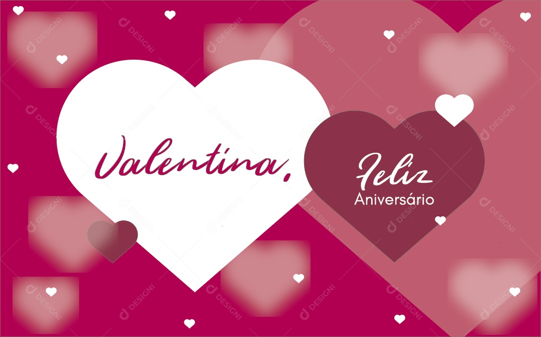 Feliz Aniversario Valentina Vetor EPS