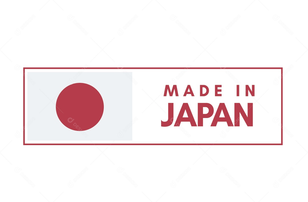 Selo de Fabricação do Japão Ilustrações Vetor EPS