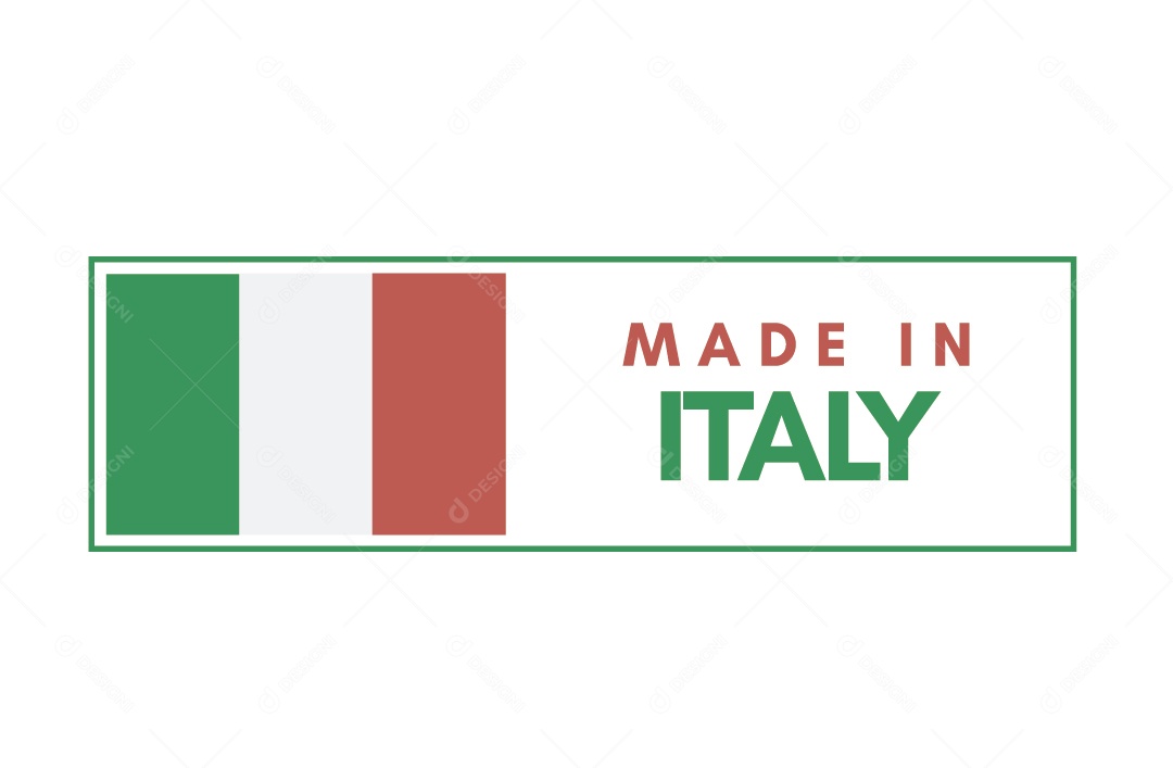 Selo de Fabricação da Itália Ilustrações Vetor EPS