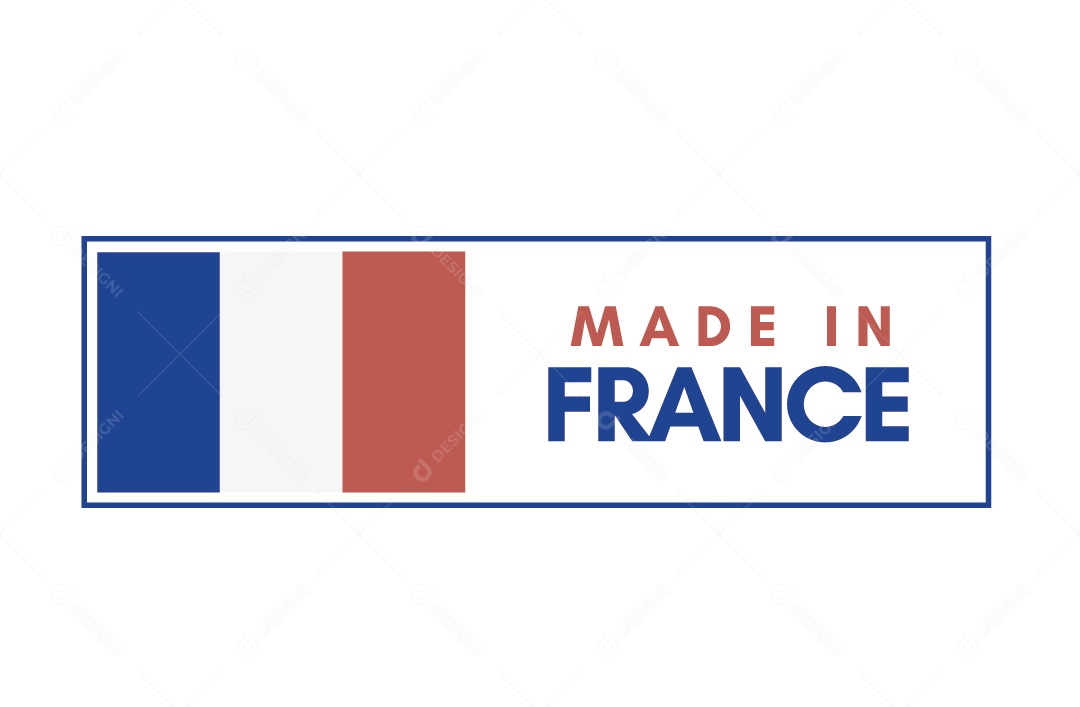 Selo de Fabricação da França Ilustrações Vetor EPS