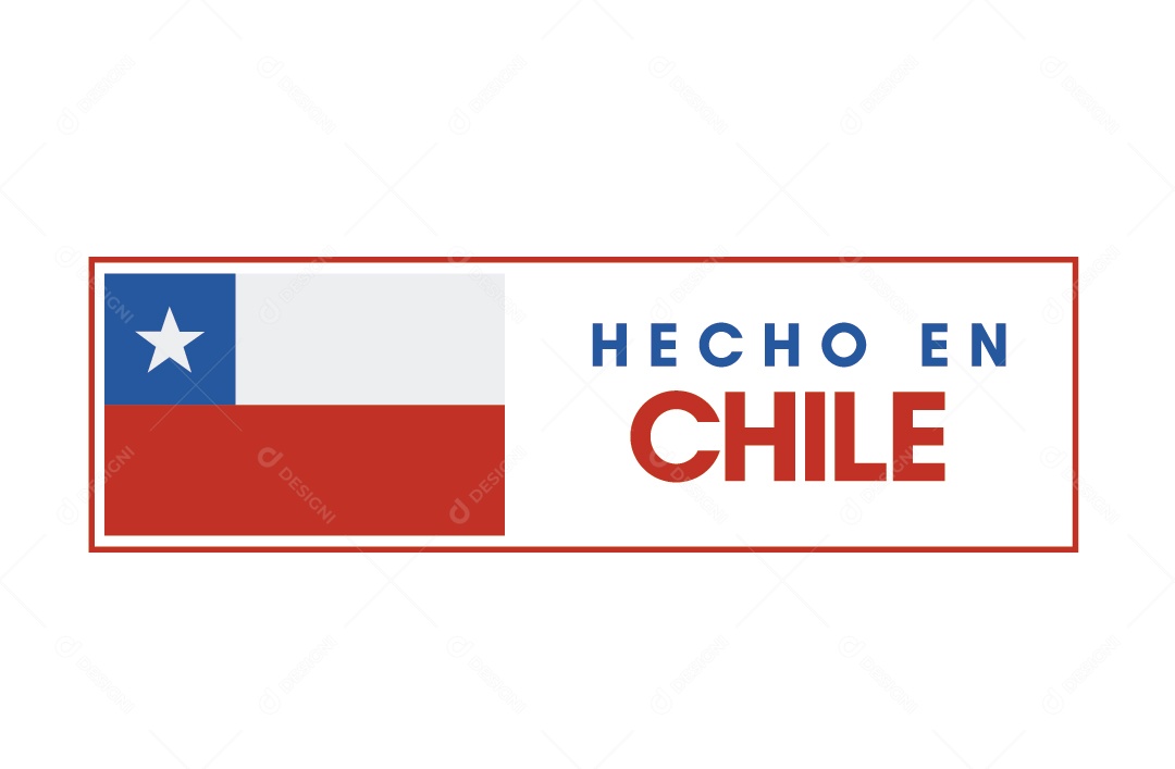 Selo de Fabricação do Chile Ilustrações Vetor EPS