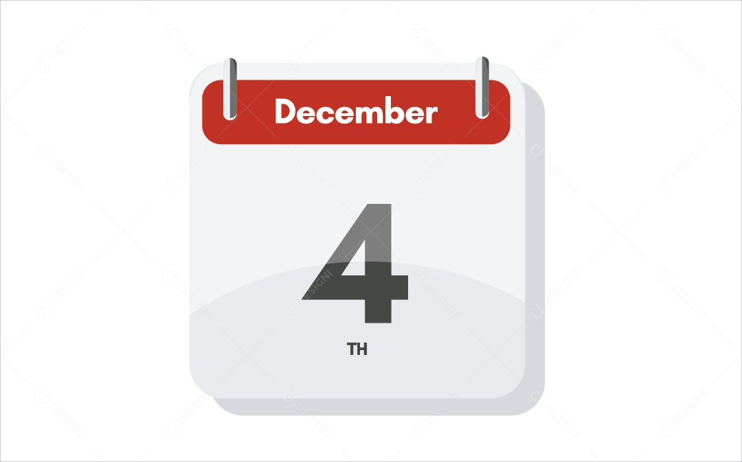 Dia 4 de Dezembro Ilustrações Vetor EPS