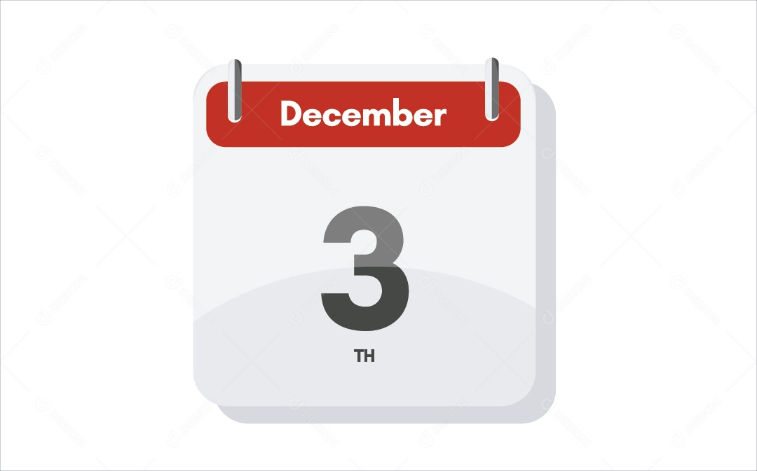 Dia 3 de Dezembro Ilustrações Vetor EPS