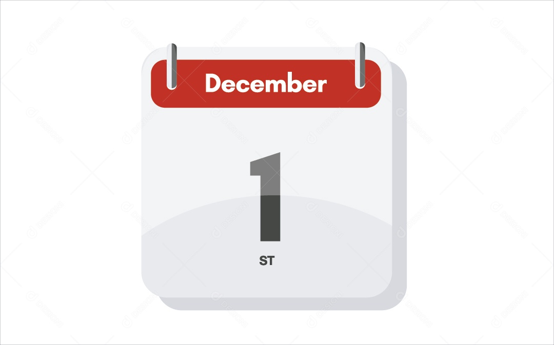 Dia 1 de Dezembro Ilustrações Vetor EPS