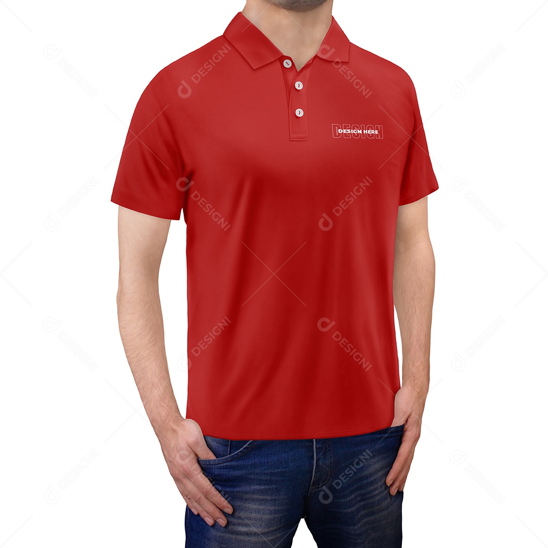 Polo Camiseta Mockup - PSD editável