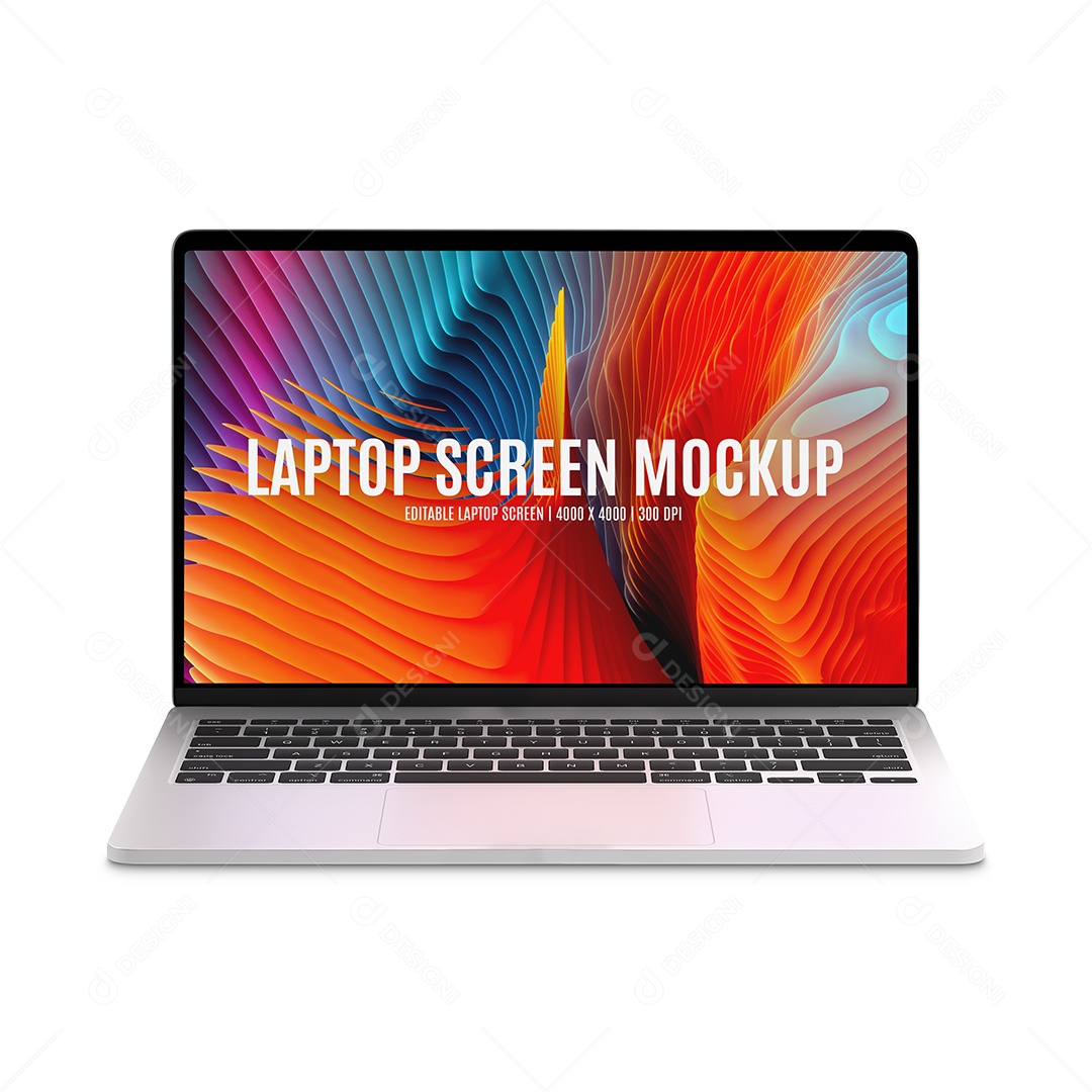 Mockup Notebook em fundo branco - PSD editável