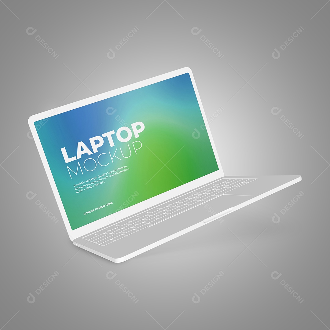 Mockup Notebook Branco - PSD editável