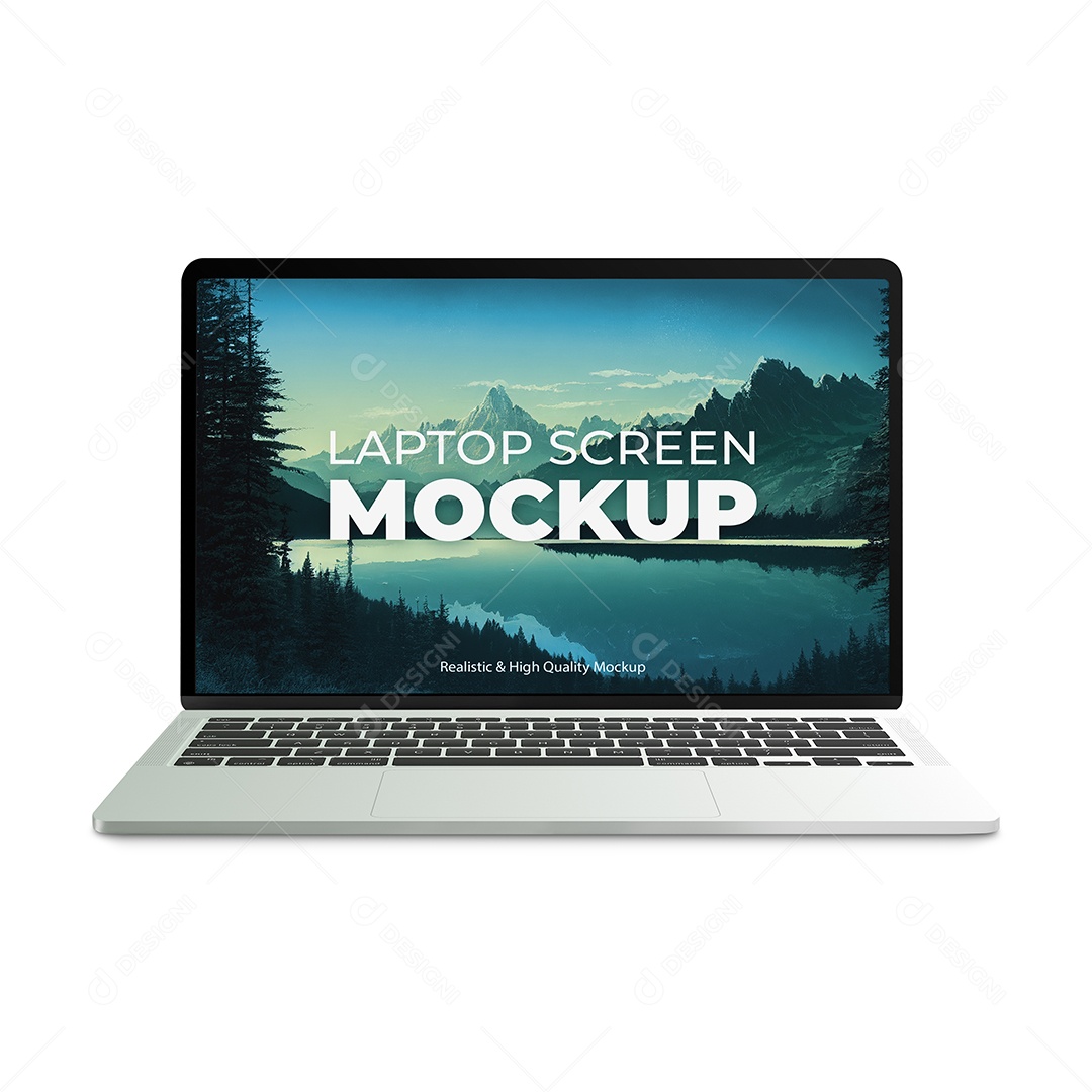 Laptop Mockup Branco - PSD editável