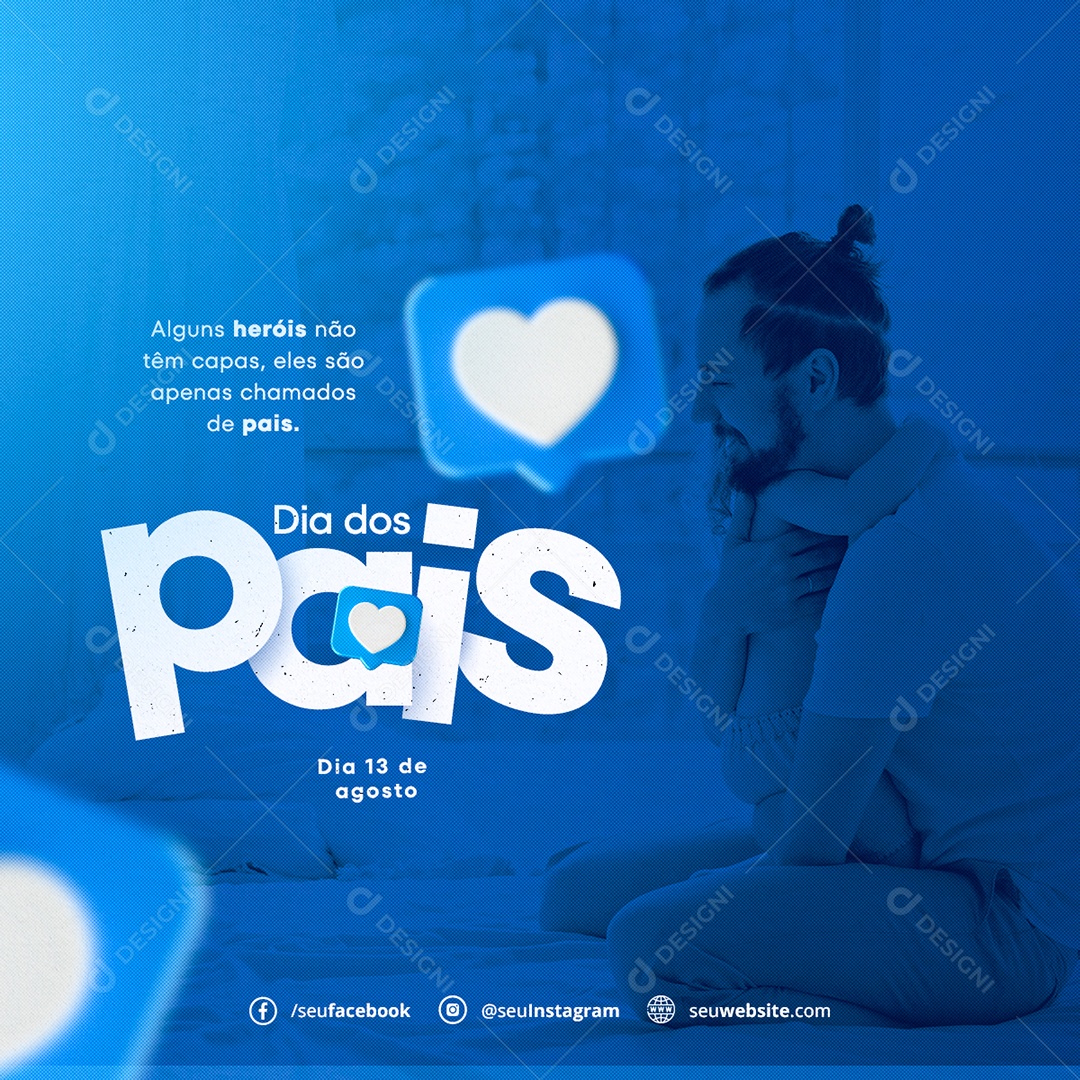 Father's Day August 13th Social Media PSD Editable