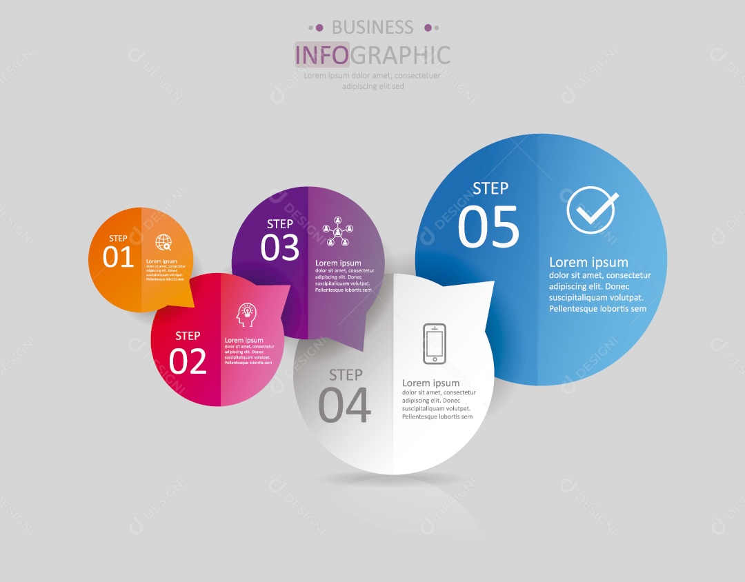 Ilustração de Infográficos Coloridos Vetor EPS