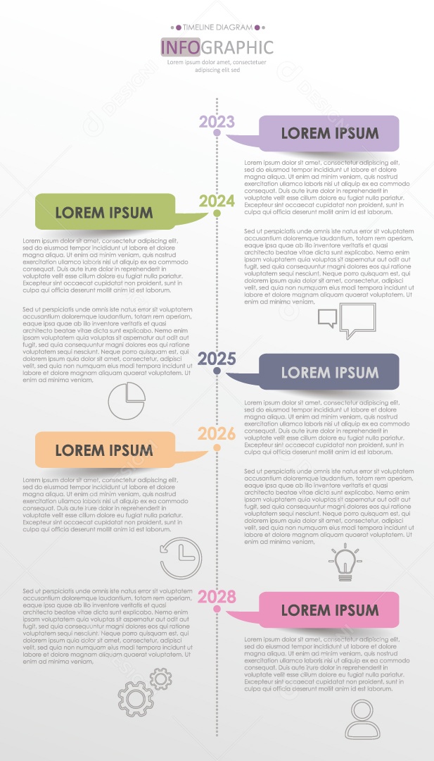 Ilustração de Infográficos Coloridos Vetor EPS