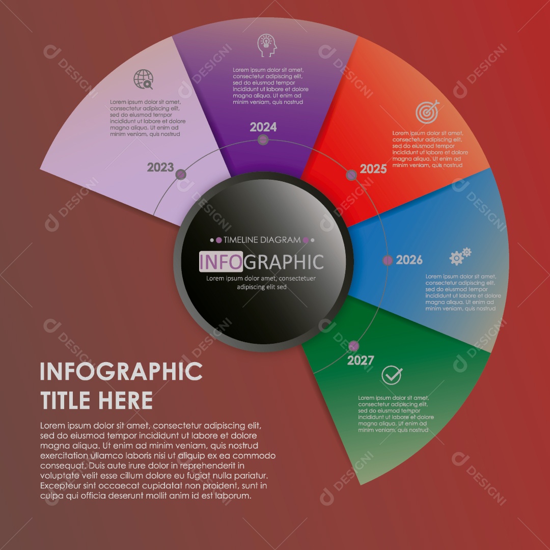 Ilustração de Infográficos Coloridos Vetor EPS