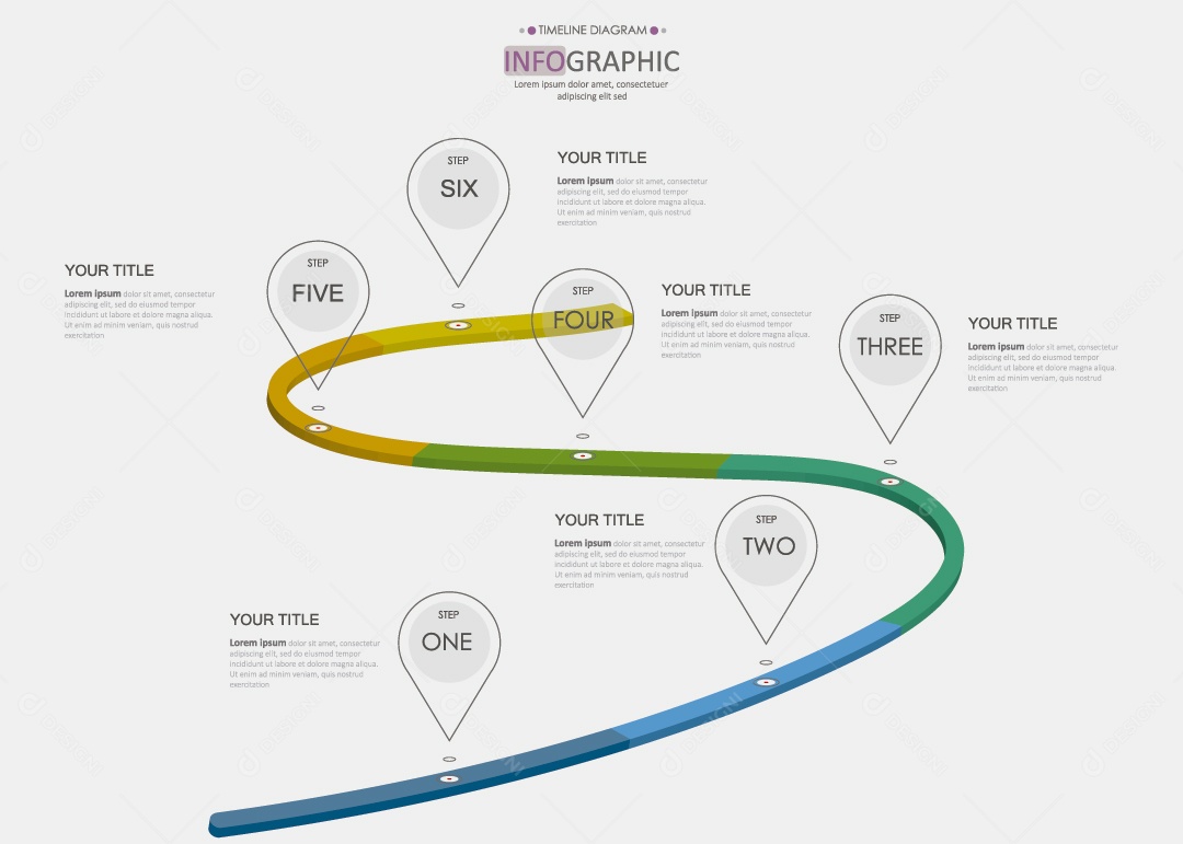 Ilustração de Infográficos Coloridos Vetor EPS