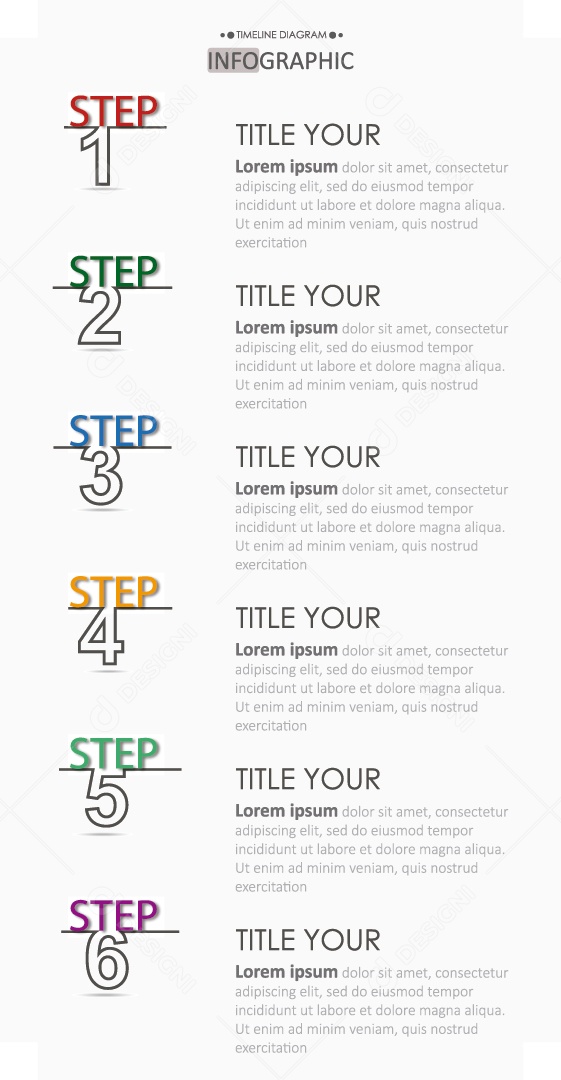 Ilustração de Infográficos Coloridos Vetor EPS