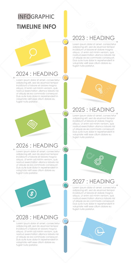 Infográficos Coloridos Ilustração Vetor EPS