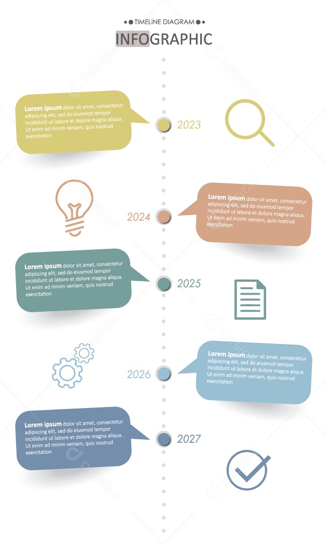 Infográficos Coloridos Ilustração Vetor EPS