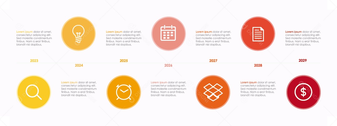 Infográficos Coloridos Ilustração Vetor EPS