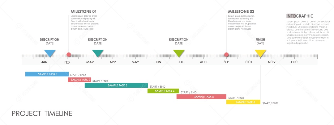 Ilustração de Informações de Infográficos Coloridos Vetor EPS