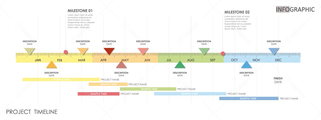 Ilustração de Informações de Infográficos Coloridos Vetor EPS