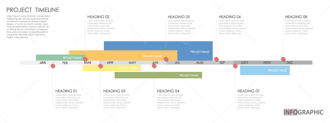Ilustração de Informações de Infográficos Coloridos Vetor EPS