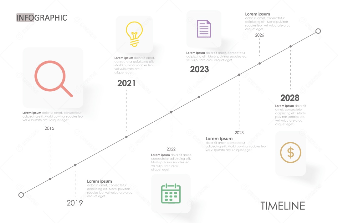 Ilustração de Informações de Infográficos Coloridos Vetor EPS