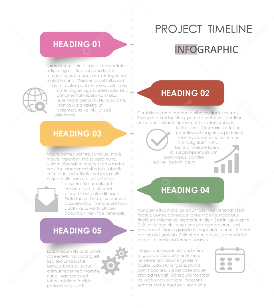 Ilustração de Informações de Infográficos Coloridos Vetor EPS