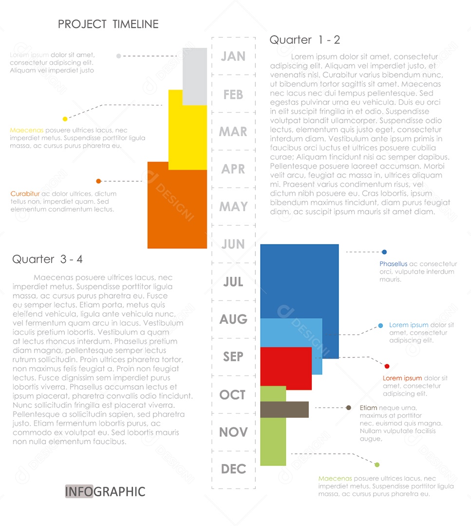Ilustração de Informações de Infográficos Coloridos Vetor EPS