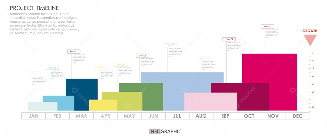Ilustração de Informações de Infográficos Coloridos Vetor EPS