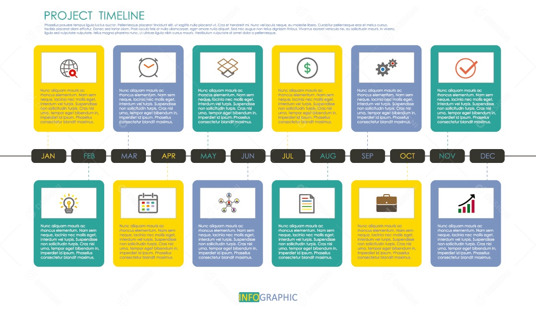 Ilustração de Informações de Infográficos Coloridos Vetor EPS
