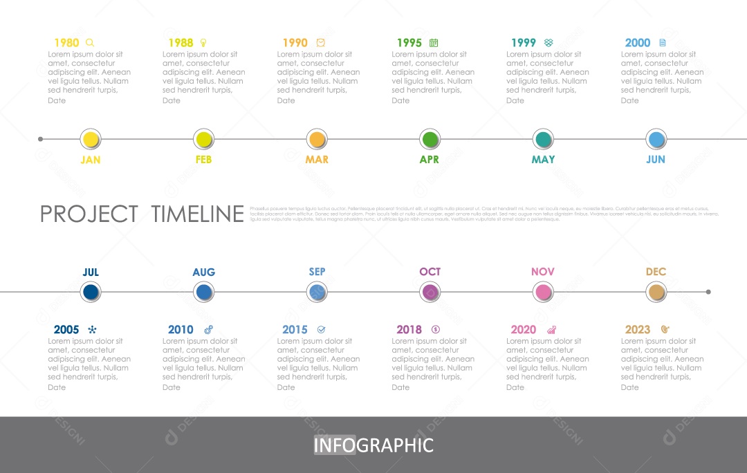 Ilustração de Informações de Infográficos Coloridos Vetor EPS