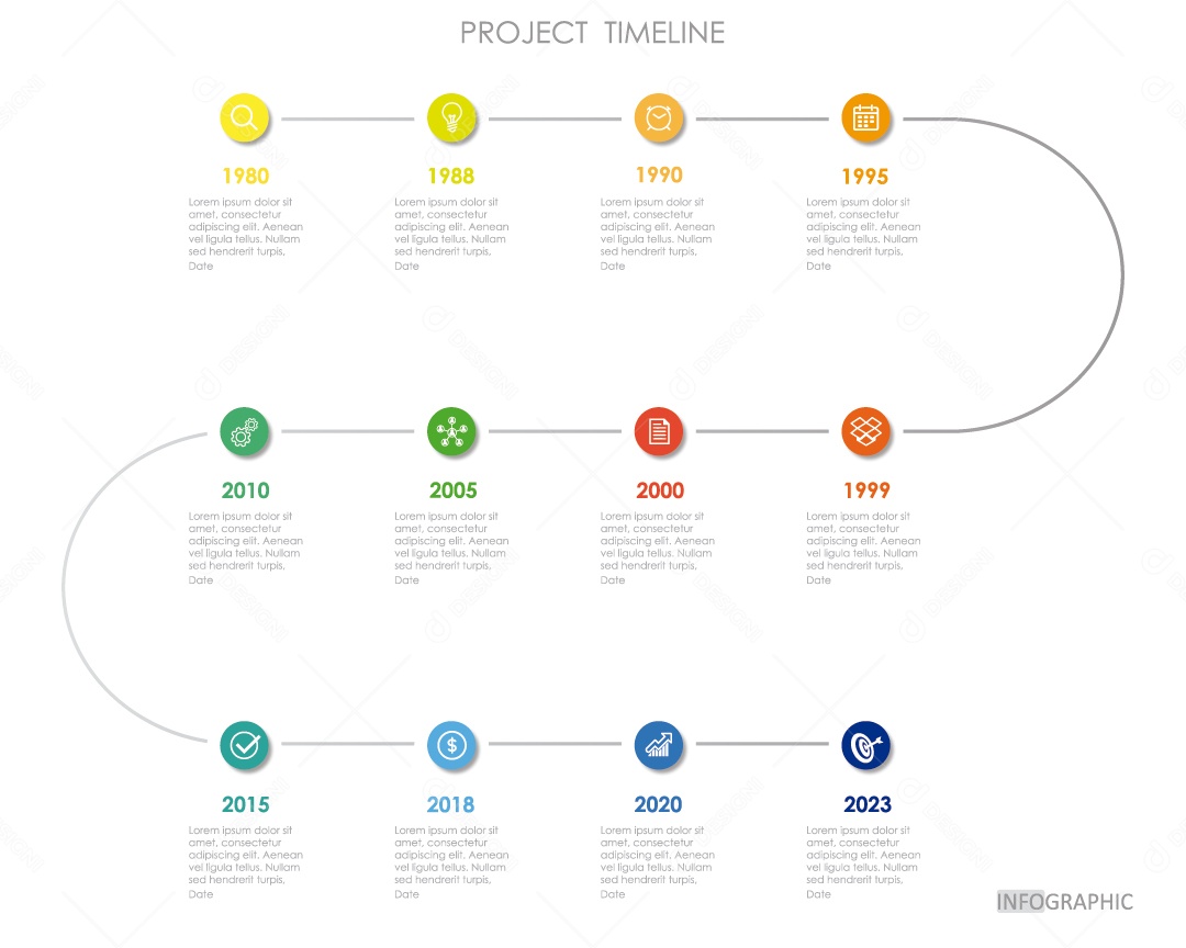Ilustração de Informações de Infográficos Coloridos Vetor EPS